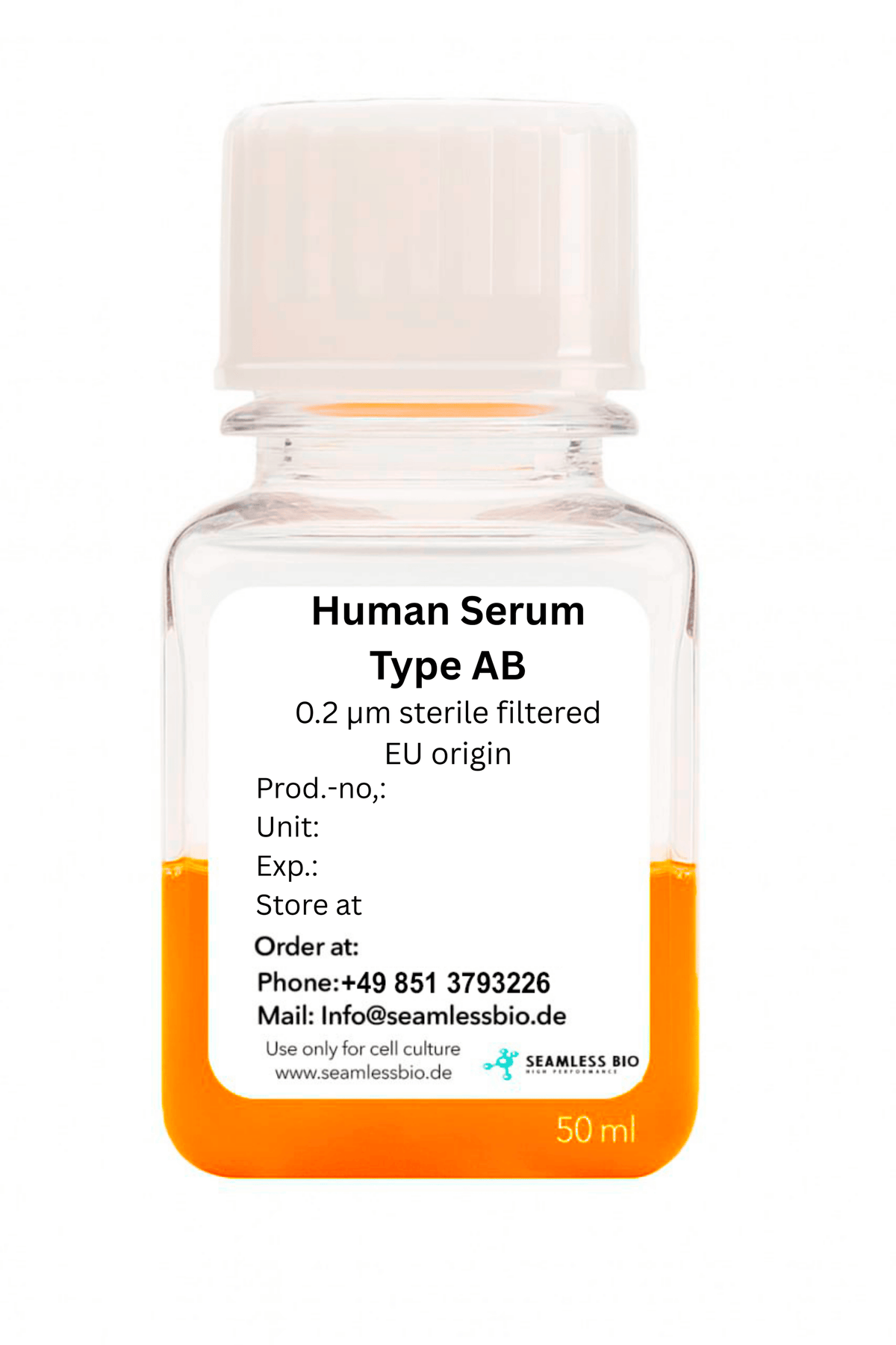 Human Serum – Type AB (Mixed Donors) | EU / US Origin | Heat Inactivated or Gamma Irradiated | Sterile Filtered | 100 mL & 500 mL