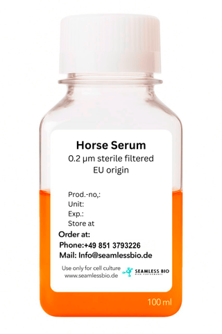 Horse Serum – EU Origin (from Slaughtered Animals) | Sterile Filtered (0.2 µm) | 100 mL & 500 mL
