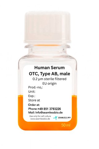 Human Serum – Off the Clot Type AB (Male Donor) | US / EU Origin | Heat Inactivated or Gamma Irradiated | 100 mL & 500 mL