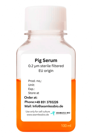 Pig Serum – EU Origin | Sterile Filtered (0.2 µm) | 100 mL & 500 mL