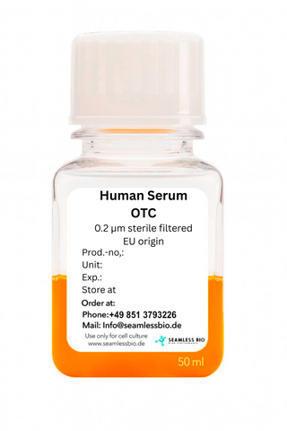 Human Serum – Off the Clot | EU / US Origin | Heat Inactivated or Gamma Irradiated | Sterile Filtered | 100 mL & 500 mL