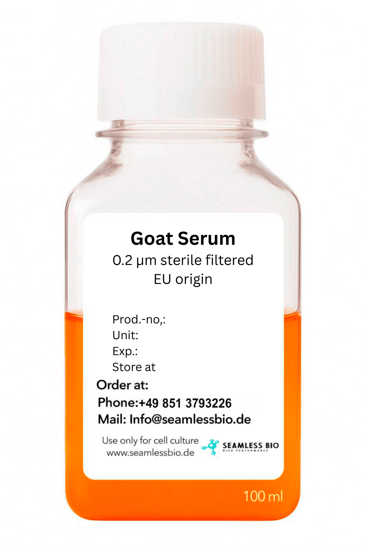 Goat Serum – EU Origin | Sterile Filtered (0.2 µm) | 100 mL & 500 mL