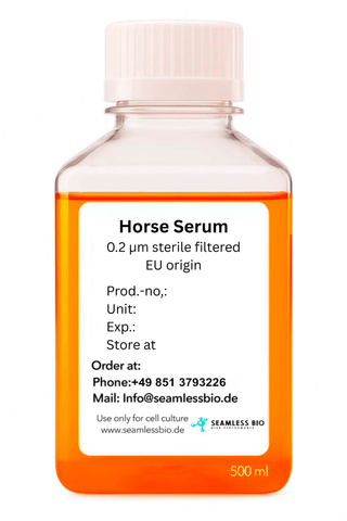 Horse Serum – EU Origin (from Slaughtered Animals) | Sterile Filtered (0.2 µm) | 100 mL & 500 mL