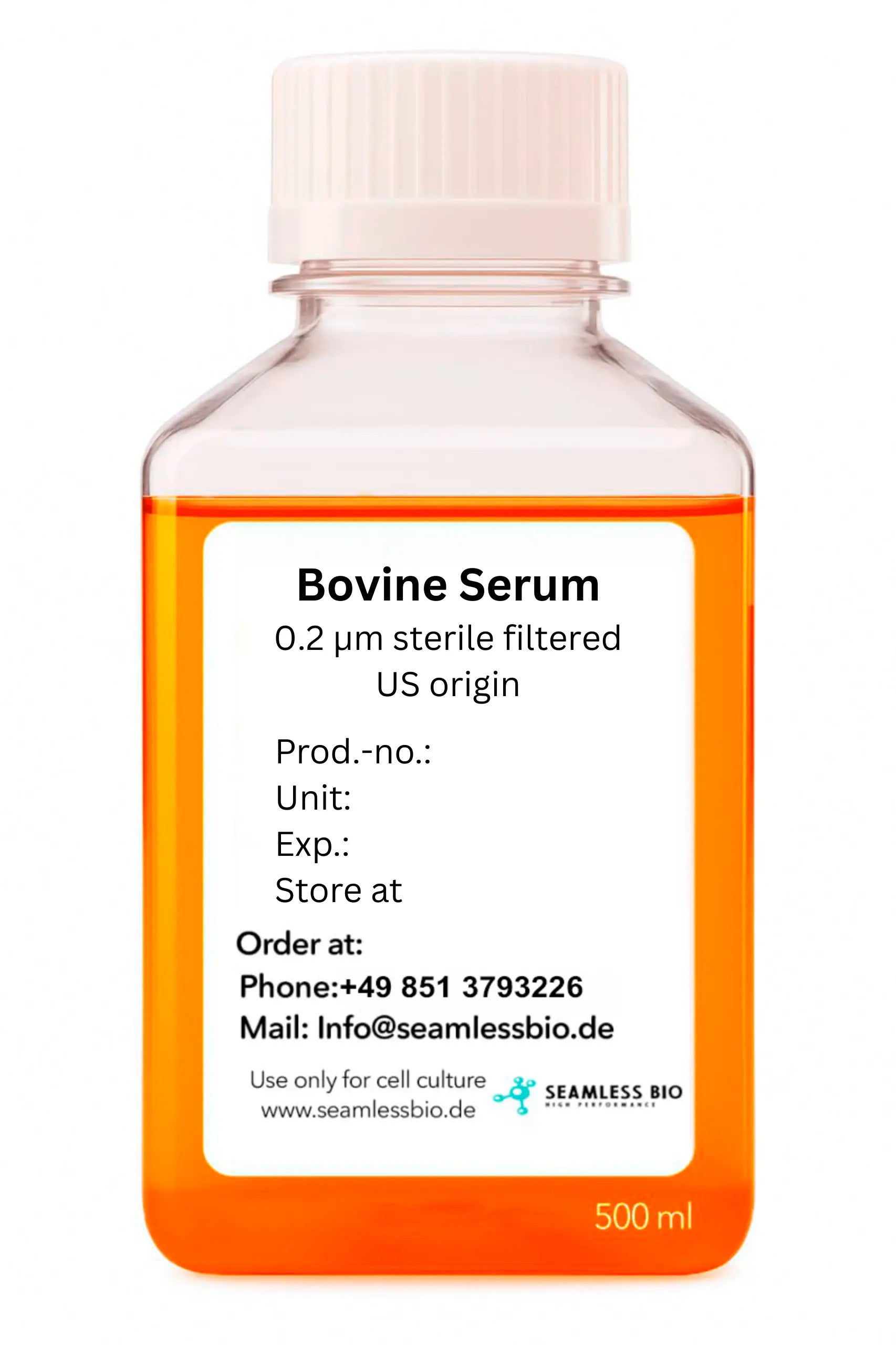 Bovine Serum (Adult Bovine Serum, ABS) – US Origin – 0.2 µm Sterile Filtered – Endotoxin Tested – Full CoA Documentation SeamlessBio