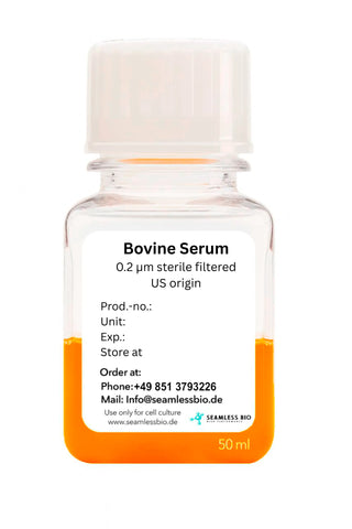 Bovine Serum (Adult Bovine Serum, ABS) – US Origin – 0.2 µm Sterile Filtered – Endotoxin Tested – Full CoA Documentation SeamlessBio