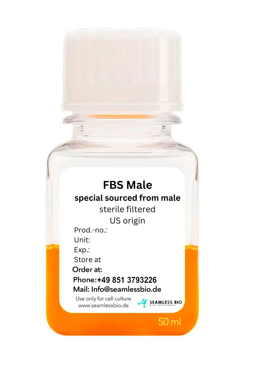 Fetal Bovine Serum male from US origin in 50mL size. FBS Male available