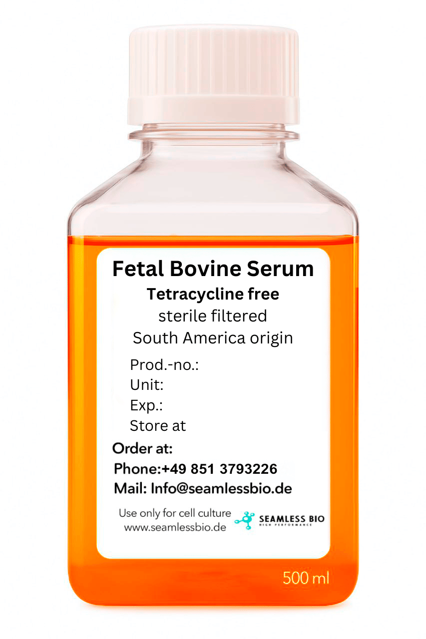 Fetal Bovine Serum Tetracycline-free sterile filtere South America origin 500mL
