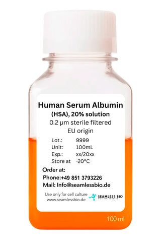 Human Serum Albumin HSA 20% in PET Bottle special for cell therapy